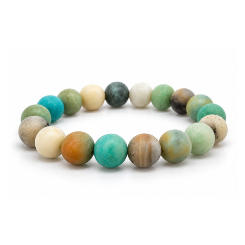 Amazonite Bead Bracelet – Low-angle view